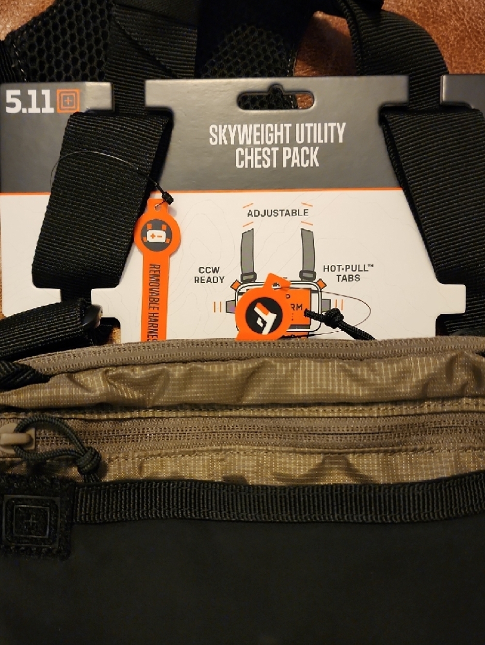 5.11 Tactical Skyweight Utility Chest Pack - Olive Drab & Black - Picture 2 of 6